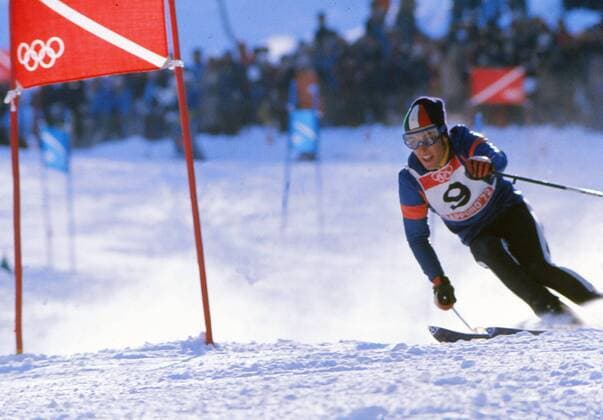 Alpine Skiing - 1972 Sapporo Winter Olympics - Men s Giant Slalom Italy s Gustavo Thoeni, who won the gold medal, during his second run at Mount Teine, Japan. Thoeni also won a silver medal in the Slalom. 10 02 1972 
