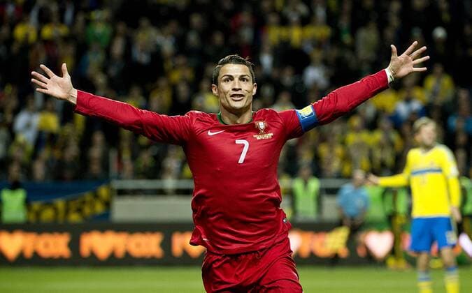 Stockholm Sweden 2013 11 19 VM playoff Sweden vs Portugal Cristiano Ronaldo (POR) 0-1 - KP0300003 