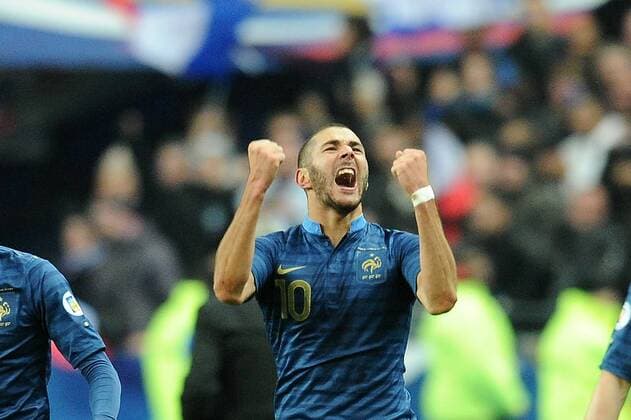 joie de Karim Benzema apres son but (France) FOOTBALL : France vs Ukraine - Barrages CDM 2014 - 19 11 2013 N.LeGouic FEP Panoramic 