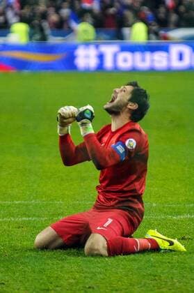 Hugo Lloris (fr) FOOTBALL : France vs Ukraine - Qualification 2013 2014 WM - 19 11 2013 ThierryBreton Panoramic 