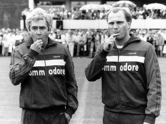 Präsident Fritz Scherer (li.) und Manager Uli Hoeneß (beide FC Bayern München)