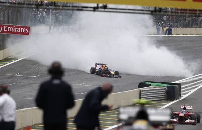 Motorsports: FIA Formula One World Championship 2013, Grand Prix of Brazil, 1 Sebastian Vettel (GER, Infiniti Red Bull Racing), xHOCHxZWEIx