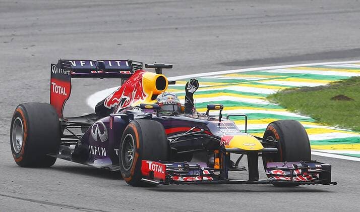 Sebastian Vettel; Red Bull Racing, Sieger, Brasilien in Sao Paulo Interlagos, 24.11.13, Photo:mspb Buhrer Sebastian Vettel; Sieger, formula 1 GP, Brasilien,