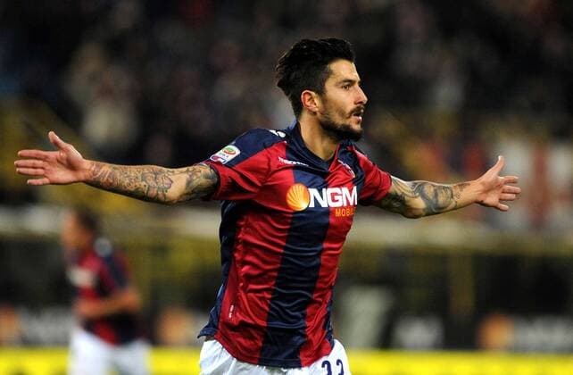 IPP20131124 Football - soccer: Serie A, FC Bologna - Inter Mailand, Jubel Panagiotis Kone xHOCHxZWEIx xItalyxPhotoxPressx 