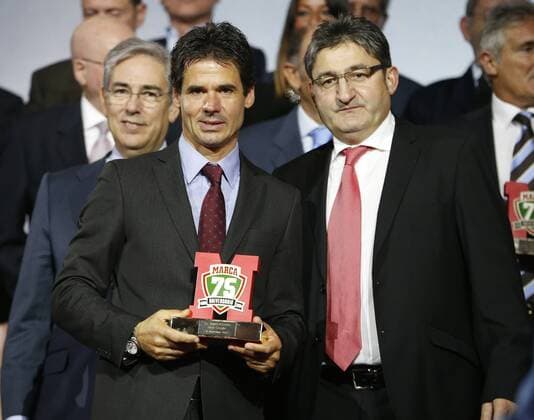 75th Anniversary of MARCA Show at Cine Callao in Madrid. In this picture, Alex Criville and Oscar Campillo. xRAFAxCASALx 