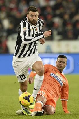 Torino 01 12 2013 - serie A Juventus Turin - Udinese Calcio: Andrea Barzagli-Antonio Di Natale 