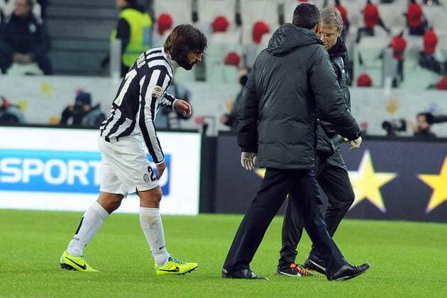 IPP20131201 Football - soccer: Serie A, Juventus Turin - Udinese Calcio, andea pirlo verletzt xHOCHxZWEIx xItalyxPhotoxPressx 