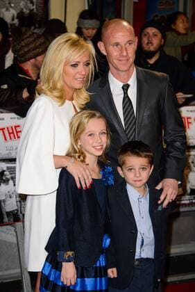 Nicky Butt (wife Shelley Barlow, daughter Jersey and son) attends The World Premiere of The Class of 92 . Odeon West End, London, United Kingdom. Sunday, 1st December 2013. Picture by Chris Joseph i-Images ChrisxJosephx xi-Images  IIM-0957-0003