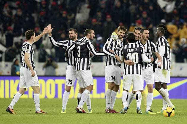 Torino 01 12 2013 - serie A Juventus Turin - Udinese Calcio: Schlussjubel Juventus 