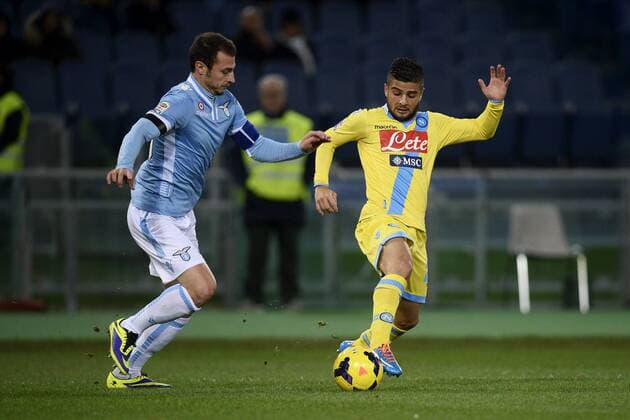 Stefan Radu Lazio, Lorenzo Insigne Napoli - Roma 02-12-2013 Stadio Olimpico - Football Calcio Serie A 2013 2014 Lazio Rom vs. SSC Napoli andreaxstaccioli