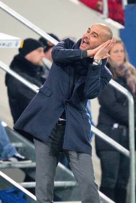 Trainer Josep Pep GUARDIOLA, Bayern. Fussball, DFB Pokal, FC Augsburg - FC Bayern München (München) 0:2, Achtelfinale, am 4.12.2013 in Augsburg S G L A R E N A Deutschland.