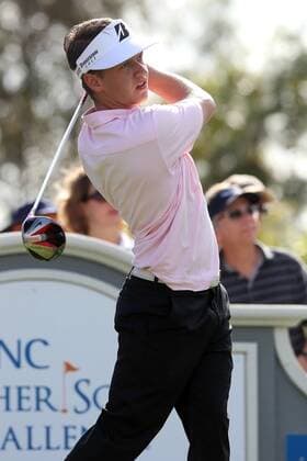 14 DEC 2013: Daniel Trevino, son of Lee Trevino, tees off during the first round of the PNC Father-Son Challenge at The Ritz-Carlton Golf Club in Orlando, Florida. GOLF: DEC 14 PNC Father-Son Challenge - 1st Round Icon357131214240 EDITORIAL USE ONLY