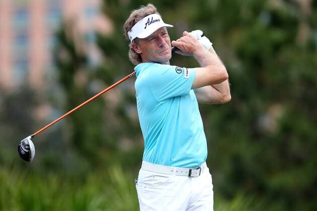 14 DEC 2013: Bernhard Langer tees off during the first round of the PNC Father-Son Challenge at The Ritz-Carlton Golf Club in Orlando, Florida. GOLF: DEC 14 PNC Father-Son Challenge - 1st Round Icon357131214290 EDITORIAL USE ONLY