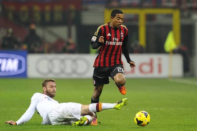 Mailand, 16.12.2013 - Serie A 2013 2014 - AC Mailand vs AS Rom - Urby Emanuelson-Daniele De Rossi 