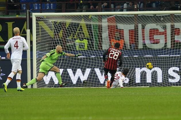 Mailand, 16.12.2013 - Serie A 2013 2014 - AC Mailand vs AS Rom - Mattia Destro 