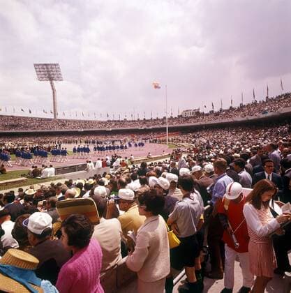 Olympische Sommerspiele 1968 in Mexiko City - Eröffnungsfeier - Estadio Olimpico Universitario - Delegation der Sowjetunion