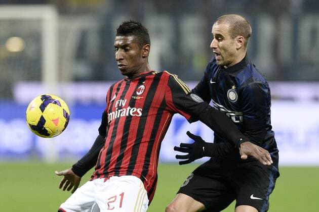Milano 22 12 2013 - campionato di calcio serie A Inter Mailand - AC Milan; Kevin Constant-Rodrigo Palacio 