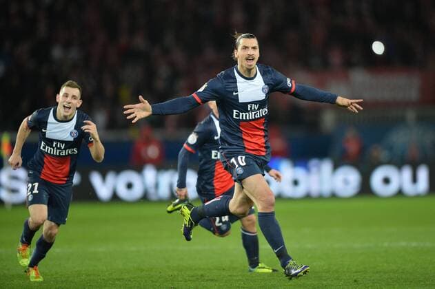 Zlatan IBRAHIMOVIC - Lucas DIGNE - ATTITUDE - JOIE FOOTBALL : Paris SG vs Lille - Ligue 1 - 22 22 2013 AnthonyBIBARD FEP Panoramic 