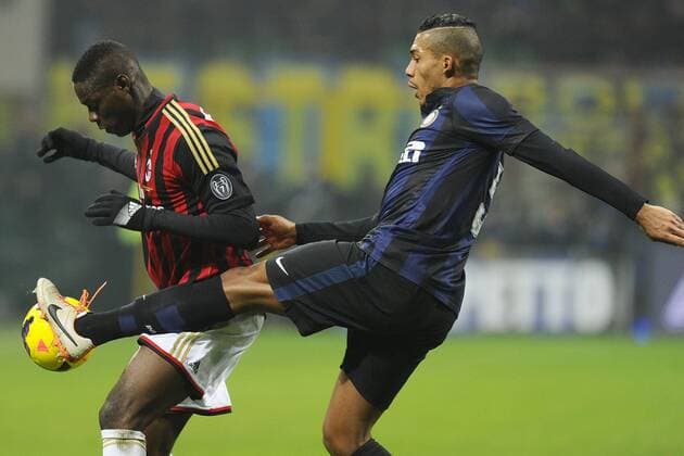Milano 22 12 2013 - campionato di calcio serie A Inter Mailand - AC Milan; Mario Balotelli-Juan Jesus 