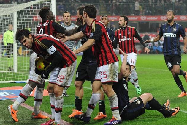 Milano 22 12 2013 - campionato di calcio serie A Inter Mailand - AC Milan; espulsione Sulley Muntari 