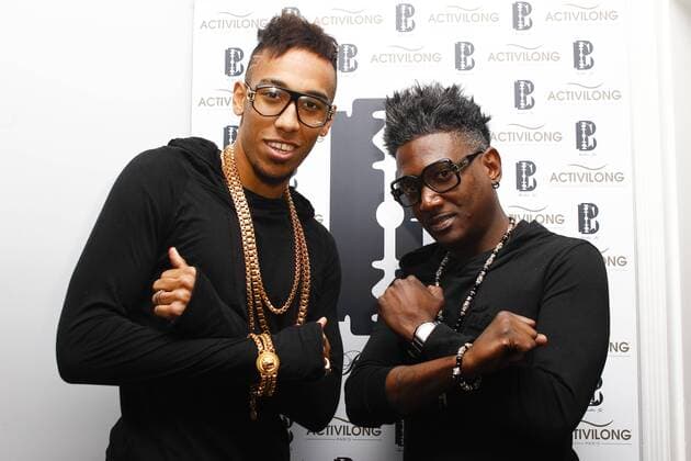 Pierre Emerick Aubameyang et Gerald Lerandy CELEBRITES : - 26 12 2013 GwendolineLeGoff Panoramic 