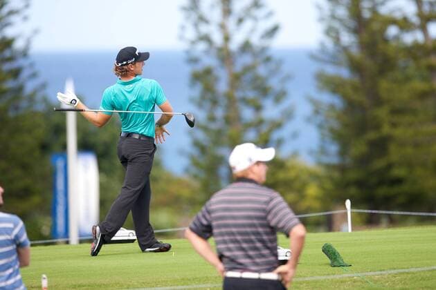 Jan. 3, 2014 - Kapalua, Hawaii, USA - January 3, 2014 - Derek Ernst drops his club after hitting his tee shot during the first round of the 2014 Hyundai Tournament of Champions held at the Kapalua Plantation Course on the island of Maui in Hawaii. PGA Golf Herren Tour: Hyundai Tournament of Champions JAN03 - ZUMAc04
