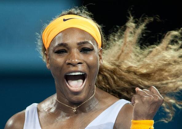 (140104) -- BRISBANE, Jan. 4, 2014 (Xinhua) -- Serena Williams of the U.S. celebrates after winning her women s singles final match at Brisbane International tennis tournament in Brisbane, Australia, Jan. 4, 2014. Serena Williams won 2-0. (Xinhua Bai Xue) (SP) AUSTRALIA-BRISBANE-TENNIS-SERENA WILLIAMS 