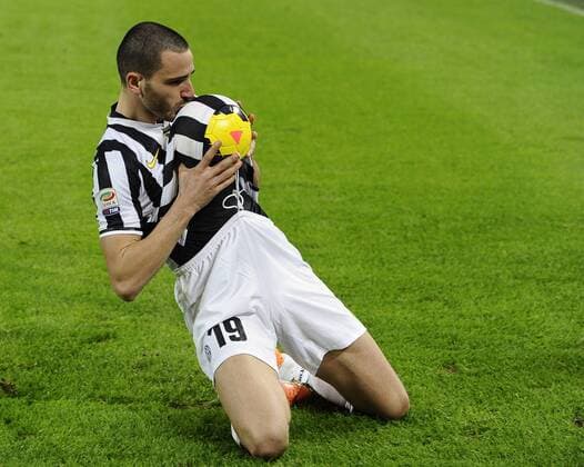 Db Torino 05 01 2014 - campionato di calcio serie A Juventus Turin vs AS Rom: Torjubel Leonardo Bonucci 
