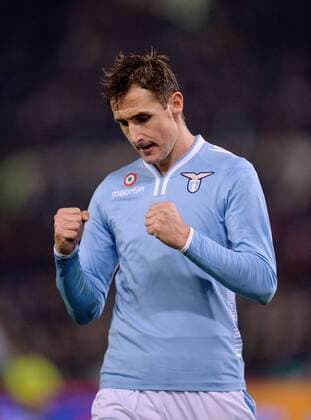 FUSSBALL INTERNATIONAL SERIE A SAISON 2013 2014 18. Spieltag Lazio Rom - Inter Mailand 06.01.2014 Torschuetze zum 1-0 Sieg; Miroslav Klose (Lazio Rom) 