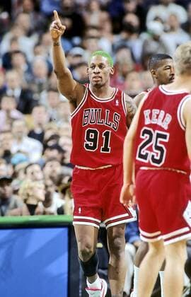 Feb. 24, 1996 - Boston, Massachusetts, U.S - Chicago Bulls Dennis Rodman 1995 - 96 Dennis Rodman  - ZUMA