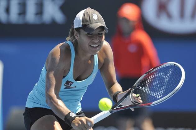 13.01.2014 Melbourne, Australia. Heather Watson of Great Britain in action against during day one of the Australian Open from Melbourne Park. xEssixLimx  ActionPlus20162188