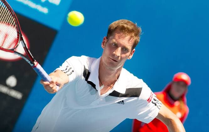 TENNIS - ATP, Australian Open 2014 MELBOURNE,AUSTRALIEN,13.JAN.14 - TENNIS - ATP Tennis Herren World Tour, Grand Slam, Australian Open. Bild zeigt Florian Mayer (GER). 