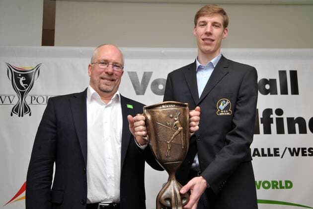 13-01-2014 pmk MV100277 Volleyball Damen Volleyball Herren DVV-Pokalfinale 2014 Pressekonferenz Hubert MARTENS -Vize-Praesident- DVV Max GÜNTHÖR VfB Friedrichshafen