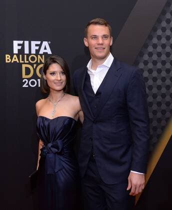 Fussball International FIFA Ballon d Or 13.01.2014 Torwart Manuel Neuer (Deutschland FC Bayern München) mit Freundin Kathrin Gilch 