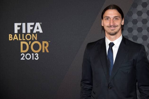 FUSSBALL - FIFA Ballon d Or 2013 ZUERICH,SCHWEIZ,13.JAN.14 - FUSSBALL - FIFA World Player Gala, Ballon d Or 2013, Verleihung Goldener Ball. Bild zeigt Zlatan Ibrahimovic (SWE Paris Saint Germain, PSG). 