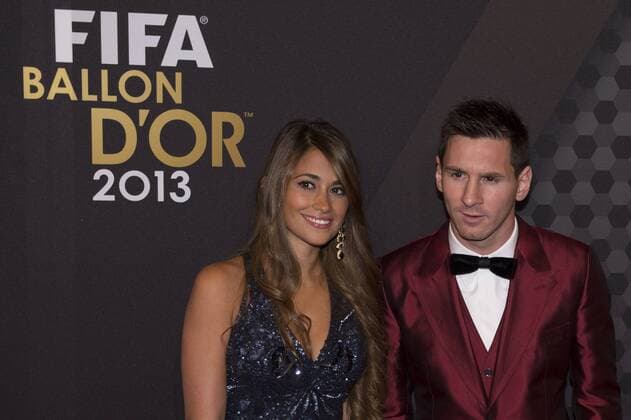 (L-R) Antonella Roccuzzo, Lionel Messi (ARG FC Barcelona, Barca), JANUARY 13, 2014 - Football Soccer : FIFA Ballon d Or 2013 Gala at Kongresshaus in Zurich, Switzerland. Noxthirdxpartyxsales  (ptmb053521)