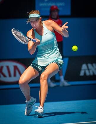 Jan. 16, 2014 - Melbourne, Victoria, Australia - Maria Sharapova (RUS) during Australian Open day 4 play . Temperatures are at all time highs in Melbourne and expected to hit 44 C 111.2 F today. 2014 Tennis - Australian Open - Day 4 - ZUMAkh1