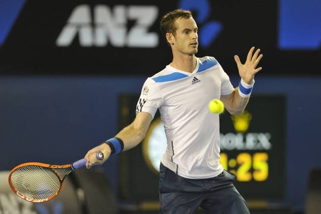 16.01.2014 Melbourne, Australia. Andy Murray of Great Britain in action on day four of the Australian Open from Melbourne Park. xEssixLimx  ActionPlus20164152
