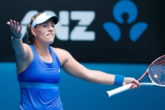 Jan. 19, 2014 - Melbourne, Victoria, Australia - January 19, 2014: 9th seed Angelique KERBER (GER) in action in a 4th round match on day 7 of the 2014 Australian Open grand slam tennis tournament at Melbourne Park in Melbourne, Australia. Sydney Tennis 2014: Australian Open JAN 19 - ZUMAc04