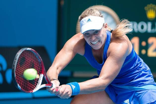 Jan. 19, 2014 - Melbourne, Victoria, Australia - January 19, 2014: 9th seed Angelique KERBER (GER) in action in a 4th round match on day 7 of the 2014 Australian Open grand slam tennis tournament at Melbourne Park in Melbourne, Australia. Sydney Tennis 2014: Australian Open JAN 19 - ZUMAc04