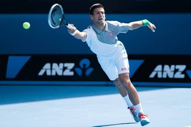 Jan. 19, 2014 - Melbourne, Victoria, Australia - January 19, 2014: 2nd seed Novak DJOKOVIC (SRB) in action on day 7 of the 2014 Australian Open grand slam tennis tournament at Melbourne Park in Melbourne, Australia. Sydney Tennis 2014: Australian Open JAN 19 - ZUMAc04