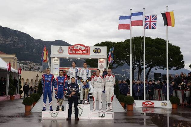Bryan Buffier (F), Xavier Panseri (F), Jost Capito, Sebastien Ogier (F), Julien Ingrassia (F), Kris Meeke (GB), Paul Nagle (F) WRC Rally Monte Carlo 2014 Rally Monte Carlo 2014
