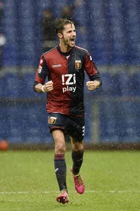 Torjubel Luca Antonini Genoa Goal celebration Genova 19-01-2014, Stadio Marassi, Football Calcio 2013 2014 Serie A, Inter Mailand vs CFC Genua 1893 FC imagexsport