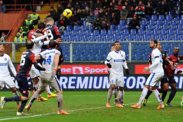 IPP20140119 Football - soccer: Serie A, CFC Genua 1893 - Inter Mailand, luca Antonelli 1-0 xHOCHxZWEIx xItalyxPhotoxPressx 