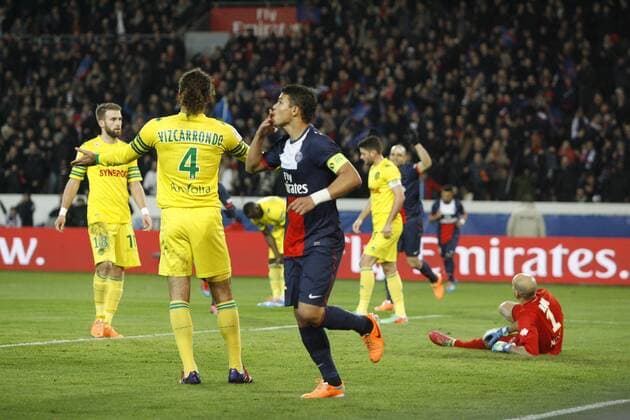Thiago Silva (PSG) FOOTBALL : Paris Saint Germain (PSG) vs FC Nantes - Ligue 1 - 19 01 2014 GwendolineLeGoff 