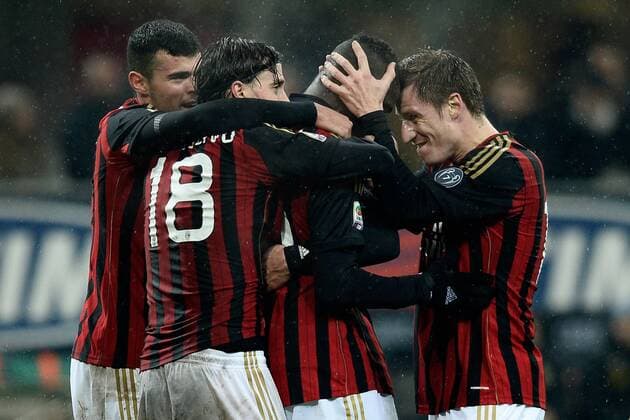 Milano 19 01 2014 - Serie A AC Milan - Verona -- Mario Balotelli 