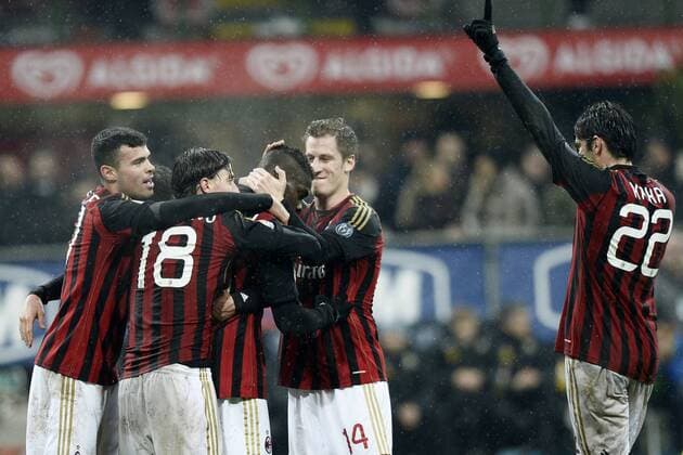 Milano 19 01 2014 - Serie A AC Milan - Verona -- Mario Balotelli 