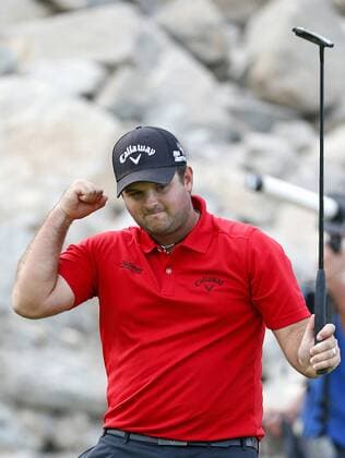 January 19, 2014: Patrick Reed reacts to making birdie on the 15th hole during the Humana Challenge in partnership with the Clinton Foundation on the Arnold Palmer Private Course at PGA Golf Herren West in La Quinta, CA. .Charles Baus CSM PGA Golf Herren Tour 2014: Humana Challenge JAN 19 - ZUMAcb8