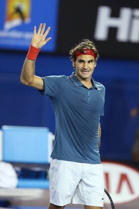 Roger Federer, SUI, during fourth round of 2014 Australian Open in Melbourne; 20 01 2014 -