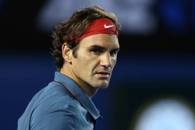 Roger Federer, SUI, during fourth round of 2014 Australian Open in Melbourne; 20 01 2014 -